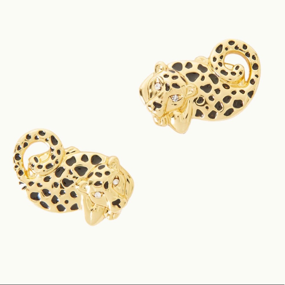 LILLY PULITZER NWT Leopard Post Earrings 🐆